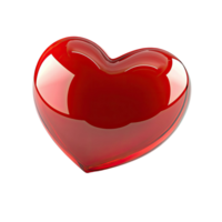 Glossy Red Heart Shaped Transparent Object Isolated On Black Background With Reflections And Soft Lighting png