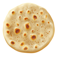 Isolated Golden Brown Pancake with Textured Surface on Transparent Background png