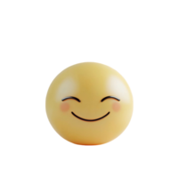 Smiling Emoji With Blushed Cheeks On Transparent Background png