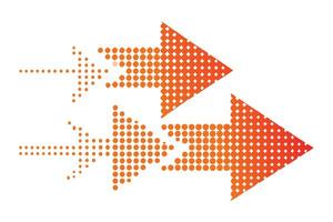Dynamic Arrows Pointing Forward, Ideal for Progress Concepts vector