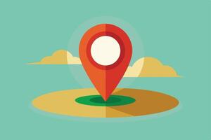 Design Map Marker on an Island vector
