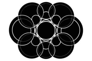 Abstract Black and White Circle Pattern Design vector