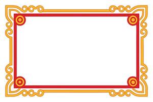 Elegant Red and Gold Border Design for Documents vector