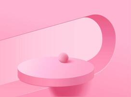 3d rendering, Abstract minimal stage for product display present background vector