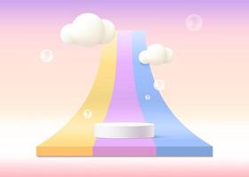 3d rendering, Abstract minimal stage for product display present backgroun3d rendering, Abstract minimal stage for product display present background. vector