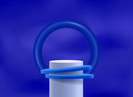 3d rendering, Abstract minimal blue stage for product display present background. vector
