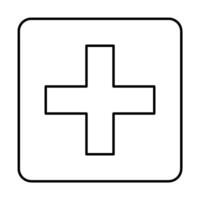 Medical cross icon vector