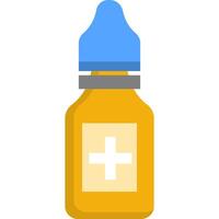 Ear drop in flat icon style vector