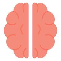 Brain in flat icon style vector