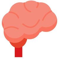 Brain in flat design style vector