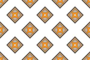 A pattern of black and orange stars. The stars are arranged in a diamond shape. The pattern is repeated over and over again vector