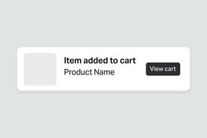 Shopping alert pop up with product preview vector