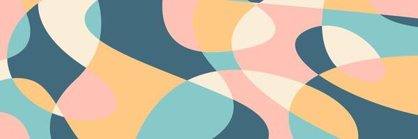 Background line art drawing with abstract shape. vector