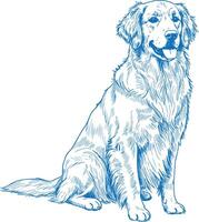 Clean Minimal Golden Retriever vector