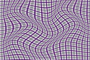 simple abstract creative grey violet color smooth texture plaid check tartan gingham wavy pattern of the squares that can be used as a background or texture distorted grid optical illusion vector