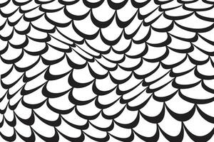 black color fish scales shape creative geometric wavy pattern abstract wave pattern vector