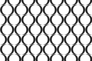 black color simple round circle creative geometric pattern black and white pattern of interlocking circles vector