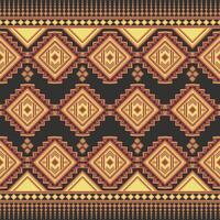 Native geometric abstract seamless ethnic pattern. vector