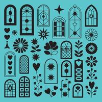 Islamic Arch Shape Icons for Design vector