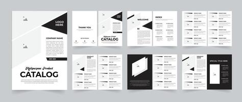 Modern Black and white multipurpose product catalog design template A4 size vector