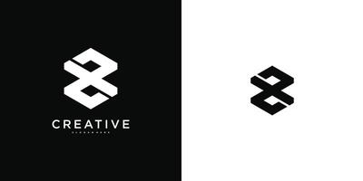 Modern number 8 logo design template. vector