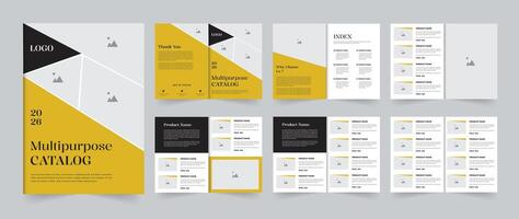 Multipurpose Catalog design template A4 size well organized catalog layout vector