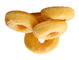 Cinnamon donuts in stack isolated with clipping path in file format png