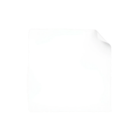 Blank White Paper Sheet with a Curled Corner A Clean Minimalist Note Template for your Design Projects png