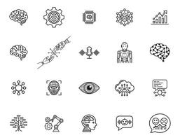 Smart AI and Automation Icons vector