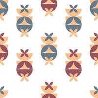 Decorative abstract pattern featuring contrasting colors and shapes on a white background vector