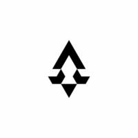 Rocket Letter A Logo. This logo is made using elements of the letter A and a rocket in a simple and modern style. vector