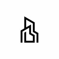 This logo is created using the BR letters and building elements in a simple and modern monoline style, perfect for businesses in the construction and real estate sectors. vector