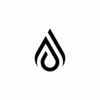 This logo is made using the letter A and water drop elements in a minimal and modern style, perfect for all business fields. vector