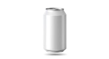 Isolated White Can Beverage Container Ready for Custom Design photo