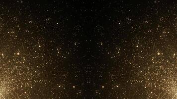 Shiny abstract background animation with glittering shiny gold particles. This luxury golden awards ceremony motion background animation is full HD and looping. video
