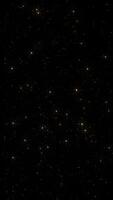 Bright shiny twinkling golden stars moving across the night sky. This glittering starry night motion background is full HD and a seamless loop. Vertical animation. video