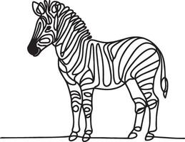 Zebra Line Art. vector
