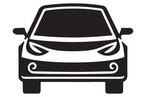 Modern Car Front View Silhouette Automotive Transportation Design vector