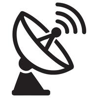 Satellite Dish Antenna Illustration for Communication Technology Use vector