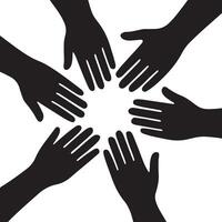 Teamwork Hands in Unity A Collaboration Symbol Illustration vector