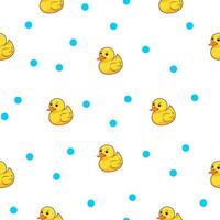 rubber ducks simple design seamless pattern vector