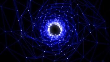 blue plexus technology data network background video