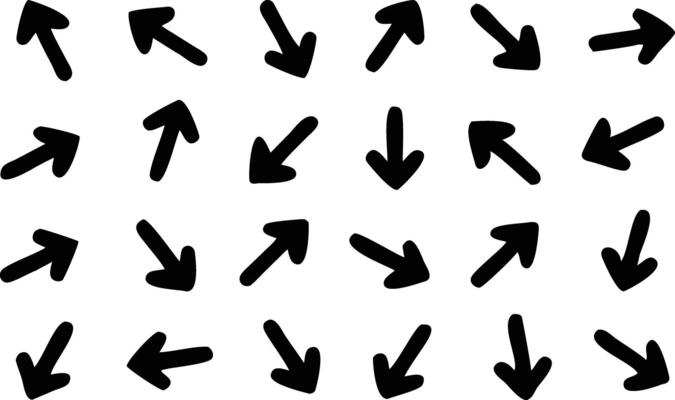 Arrow Seamless Pattern, Black Directional Arrows , Arrows Texture
