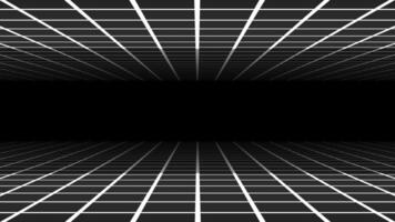 White Retro Synthwave Loop Grid Motion Background Animation video