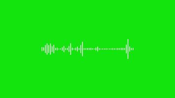 Audio Wave Sound Frequency Digital Animation Effect on Green Screen Background 4K video