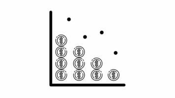 diminuindo lucros uma visual representação do financeiro declínio video