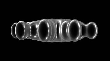 Seamless animation of glowing shape against black background video
