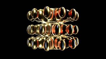 Glowing Round shape rotation animation video