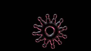 Pink Geometric Shape Rotation Animation Against Black Background video