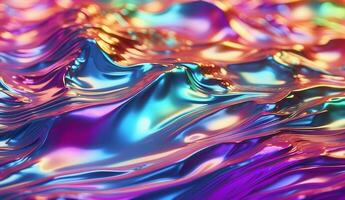 A colorful wave of liquid is shown in this image photo
